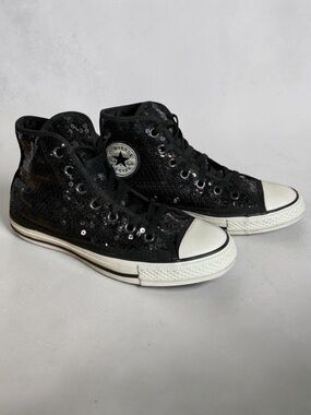 Converse Chuck Taylor Black Sequin High-Top Sneakers